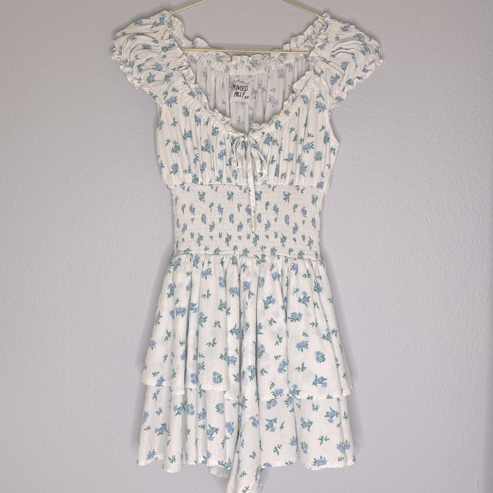 PRINCESS POLLY Romper White Floral Women’s 0